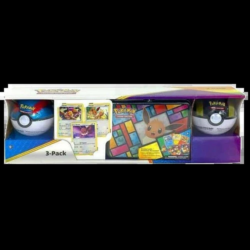 Costco Pokemon Collector Kit : Eevee Treasure Chest + 2 Poke Ball Tins