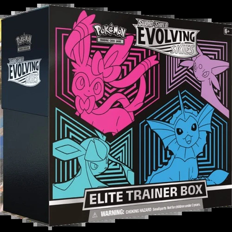 Evolving Skies Vaporeon, Espeon, Glaceon & Sylveon Elite Trainer Box